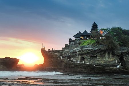 Sunset at Tanah Lot Temple